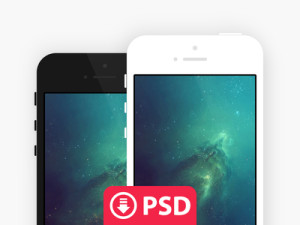 iPhone 5S Minimal Mockup PSD