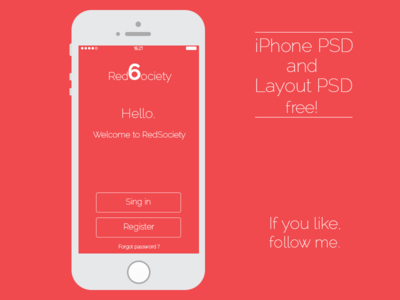 iPhone Layout PSD