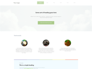 Super Simple Clean Landing Page Template PSD