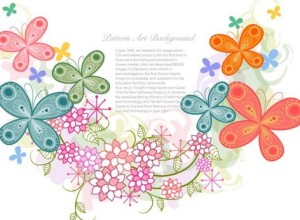 Colorful Flowers Pattern Art Background Vector 05