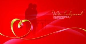 Red Valentine's Day Vector Banner Background 01