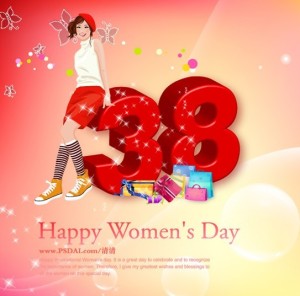 Women's Day Shopping Background Vector