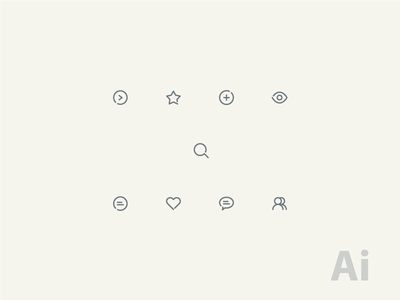 10+ Simple Stroke Icons Vector