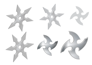 Set Of Ninja Stars Vector SVG