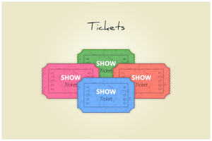 Colorful Vintage Tickers PSD