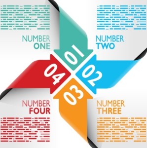 Creative Colorful Number Labels Vector 01