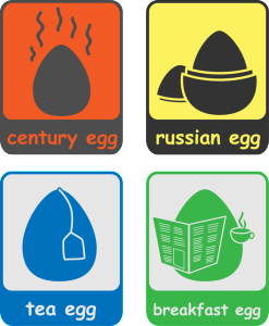 4 Easter Egg Icons Vector