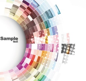 Circular Color Palette Background Vector