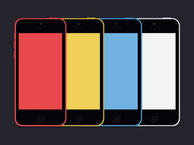 iPhone 5C Template SVG