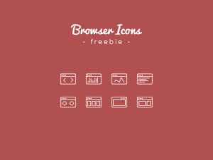 8 Browser Icons PSD