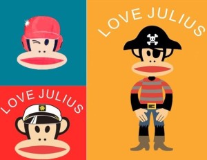 Paul Frank I Love Julius Vector Illustration