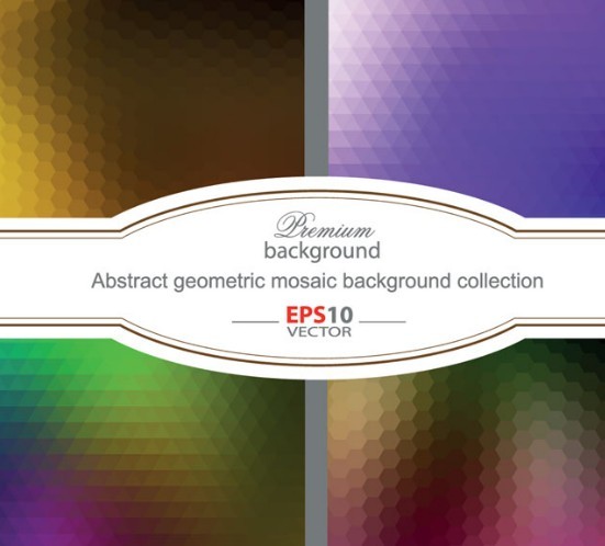 Colorful Abstract Geometric Mosaic Background Vector