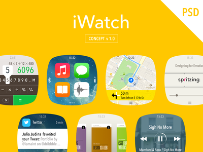 iWatch Concept Template PSD