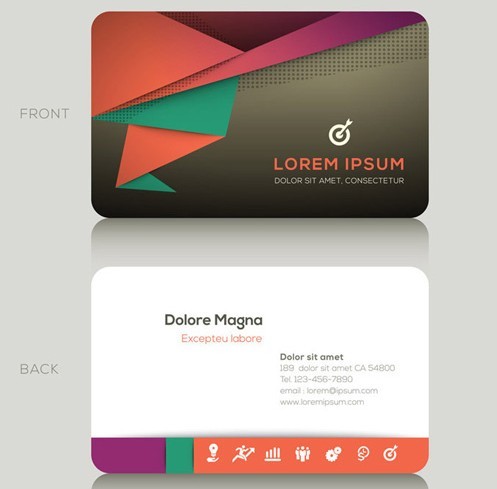 Modern Geometric Business Card Template Vector