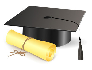 Graduation Cap and Diploma Vector