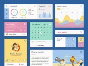 Retina Ready Cartoon UI Kit PSD