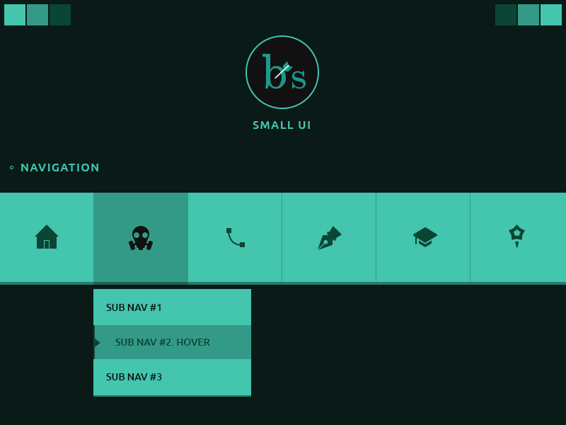 BS Small Flat UI Kit PSD