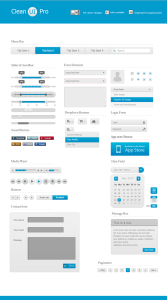 Clean UI Kit Pro PSD