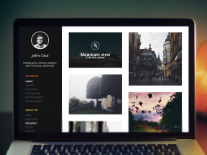 Dark Portfolio Website Template PSD