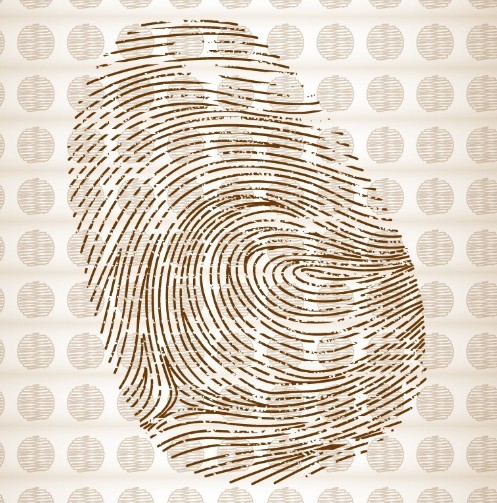 Brown Fingerprint Vector