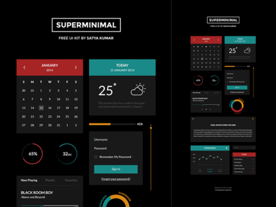 Super Minimal UI Kit PSD 02