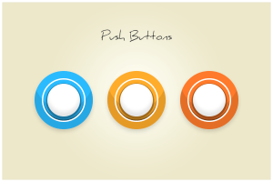 Circular Push Buttons PSD