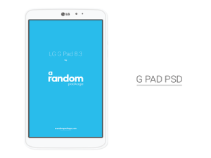 LG G Pad 8.3 Template PSD