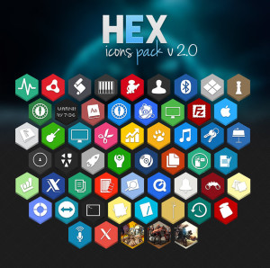 Flat Hexagon Icons Pack