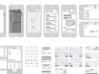 iPhone Vector Wireframing Toolkit Vector