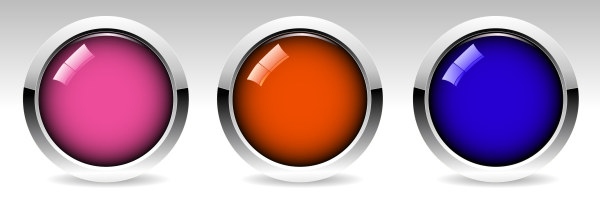 Glossy Glass Button Set Vector