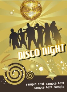 Disco Night Flyer Template Vector