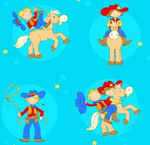 Cartoon Little Cowboy Vector