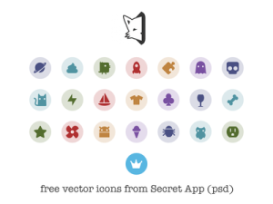 Secret App Icon Set Vector