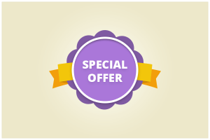 Lovely Special Offer Ribbon Badge PSD