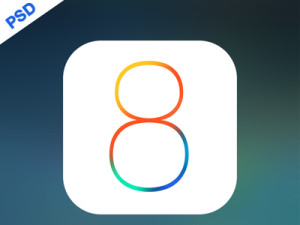 iOS 8 Official Logo PSD