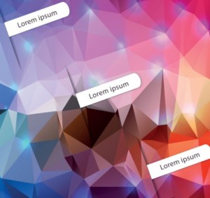 Glossy Polygon Background Vector 02