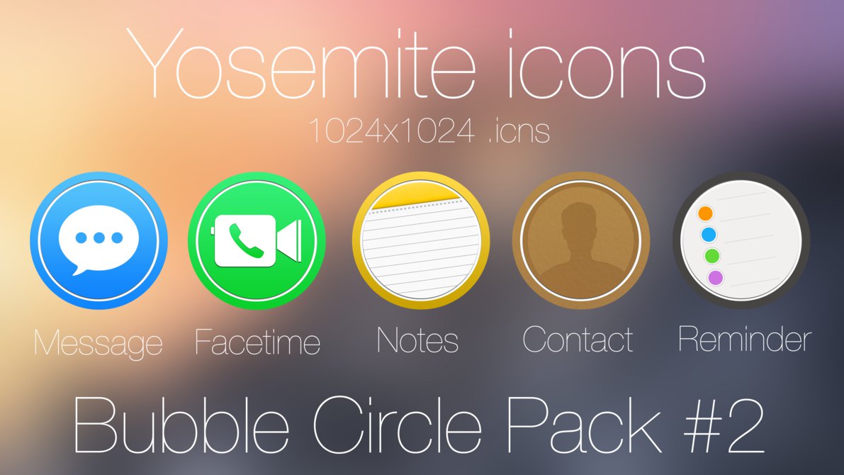 Bubble Circle Yosemite Icon Pack #2