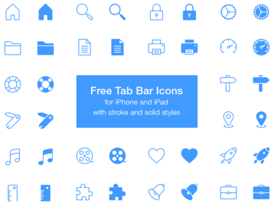 Tab Bar Icons For iPhone and iPad