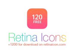 120 Retina Icons PSD