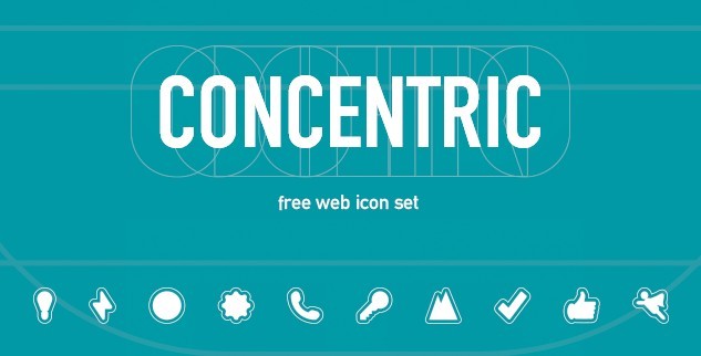 Concentric Web Icon Set