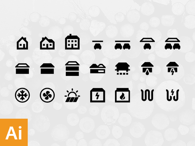 House Structure Icon Set Vector