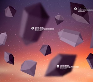 3D Polyhedron Background Vector