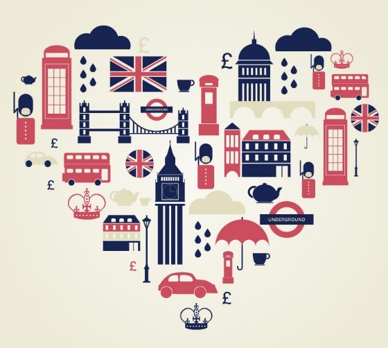 Vector Heart Of London Tourism Landmarks