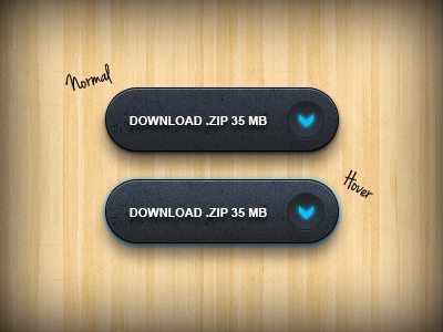 Dark Download Buttons PSD