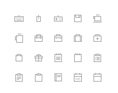 Pixelvicon - 80 Pixel Line Icon Set