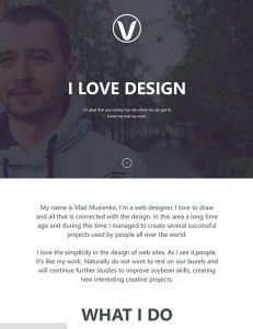 Simple Fashion Personal Website Template PSD