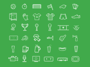 Football Icon Set PSD