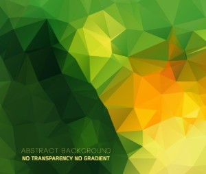 Abstract Green Low Poly Background Vector