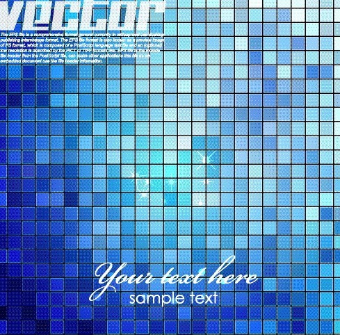 Blue Sparkling Mosaic Background Vector