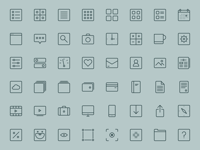 48+ Thin Line Icons Vector